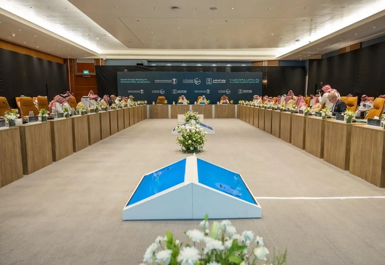 Sectoral Strategic Workshop — Environment, Water & Agriculture — In session — every seat faces the room